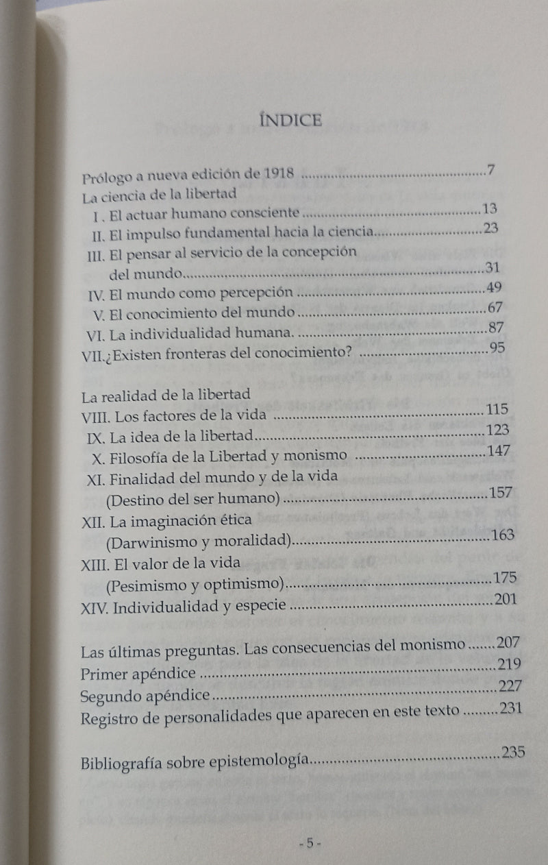 LA FILOSOFÍA DE LA LIBERTAD. Perfiles básicos de una moderna concepción del mundo.