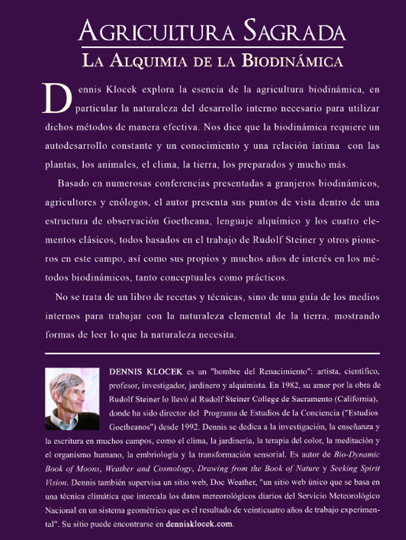 Agricultura sagrada. La alquimia de la biodinámica.