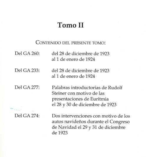 El Congreso de Navidad para la fundación de la Sociedad Antroposófica 1923/1924. Tomo II
