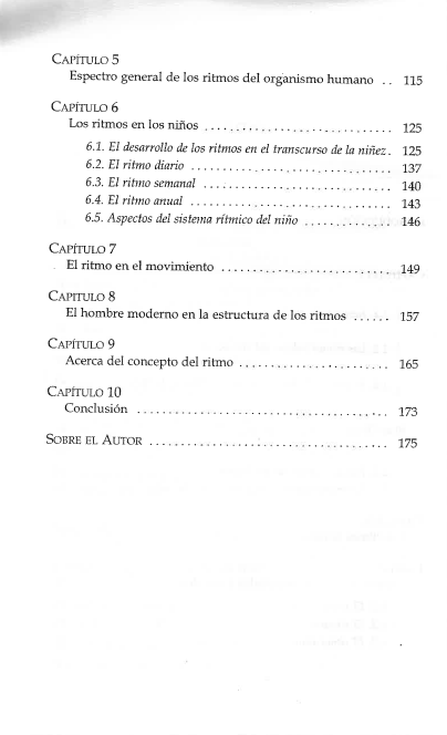 La organización rítmica del ser humano 💫