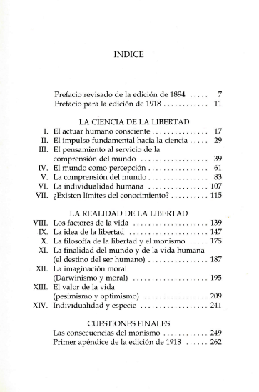La filosofía de la libertad.