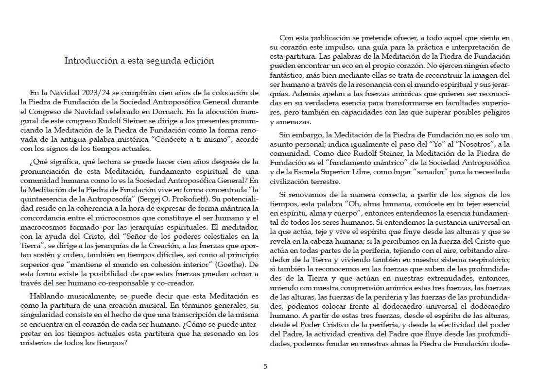 Colocación de la piedra fundamental de la sociedad antroposófica