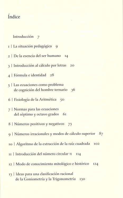 Aritmética. Fundamentación antropológica y significado pedagógico.