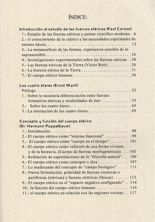 Las fuerzas etéricas.