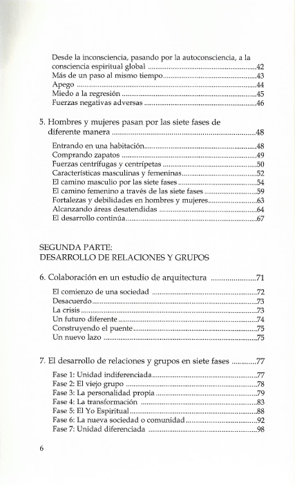 Las siete fases de desarrollo en personas y organizaciones.