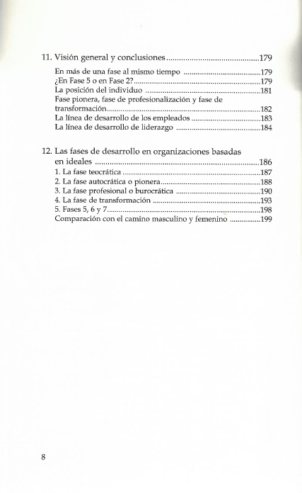 Las siete fases de desarrollo en personas y organizaciones.