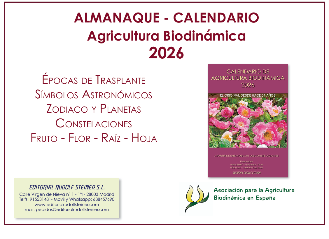 ALMANAQUE AGRICULTURA BIODINAMICA 2026