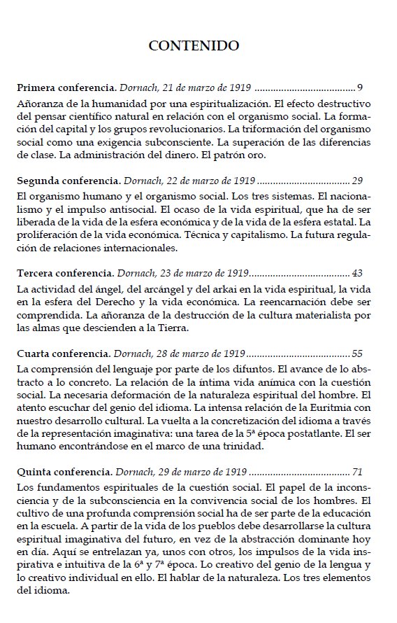 Impulsos del pasado y del futuro en el acontecer social. GA 190.