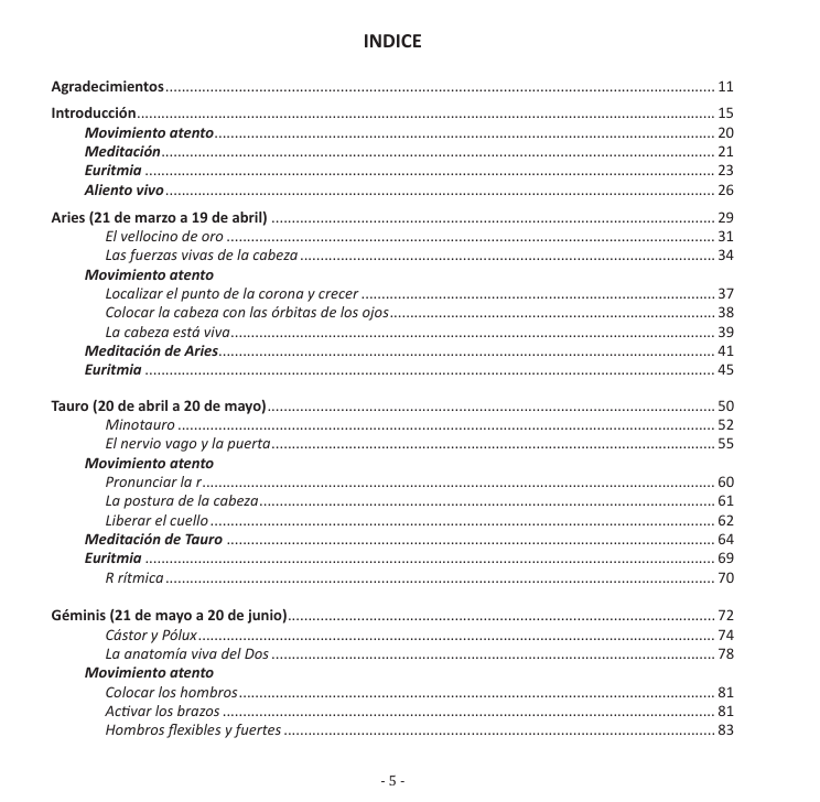 EL RITMO DEL AÑO Y EL ZODIACO. Una guía práctica de Movimiento atento.