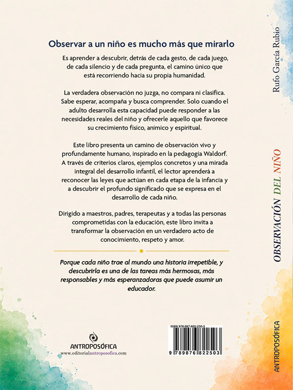 Observación del niño. Mirar para comprender, comprender para acompañar.