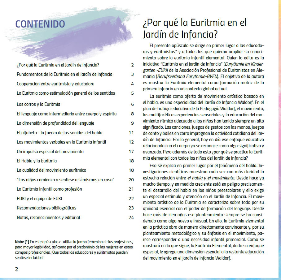 EURITMIA ELEMENTAL EN EL JARDÍN DE INFANCIA
