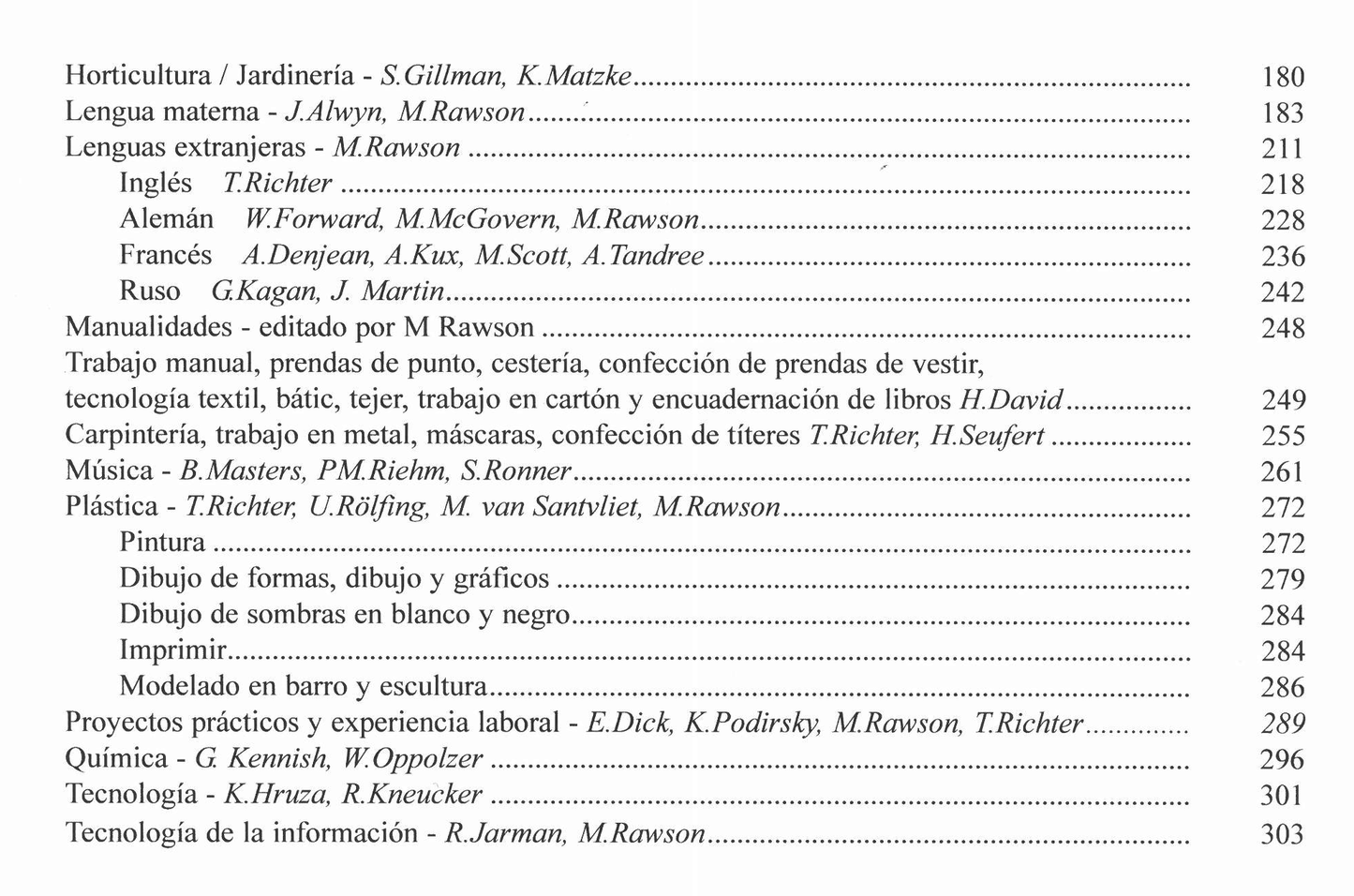 Plan de estudios de la Pedagogía Waldorf-Steiner.
