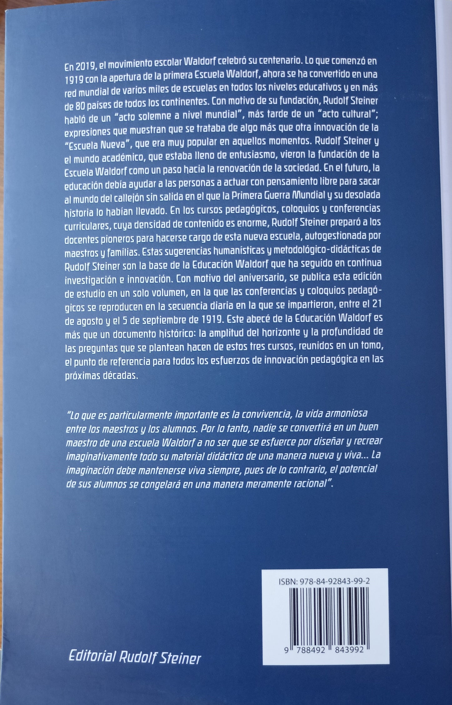 Estudio General del Ser Humano. Edición Especial. Pedagogía Waldorf
